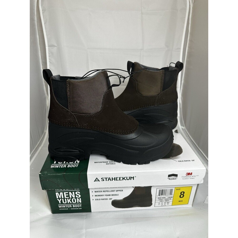 Staheekum Yukon Insulated Boot 3M Mens 8 Brown new